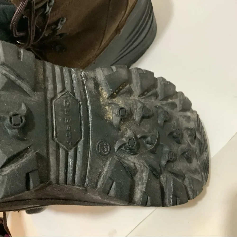 Quest brown and black leather duck boots size 12